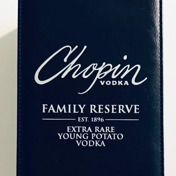Chopin Family Reserve Black Leather Decorative Box W Silver Embossed Signature